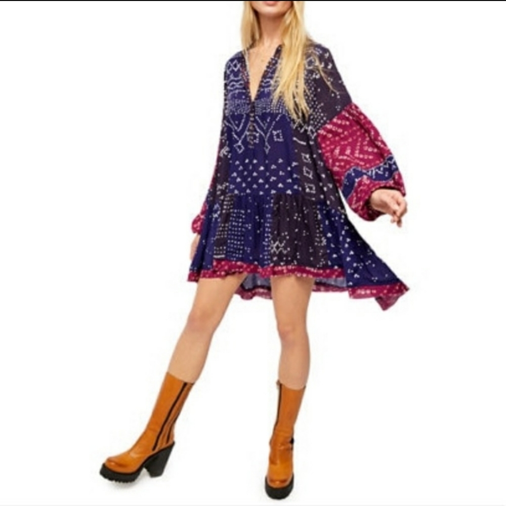 🛑FREE PEOPLE Shibori Tunic Top/Dress